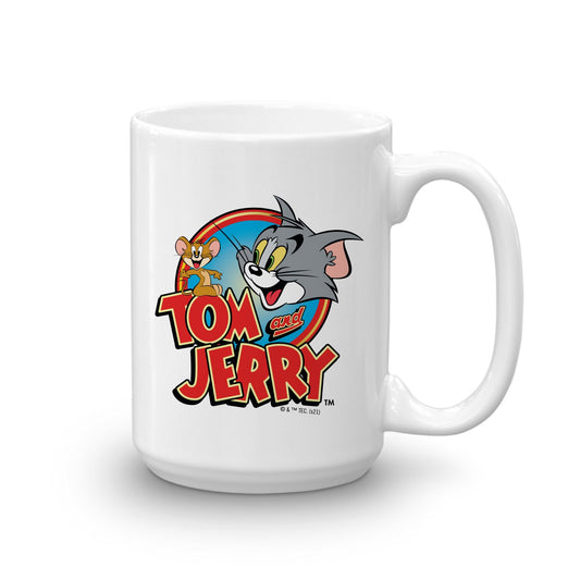 Tom & Jerry Logo White Mug-3