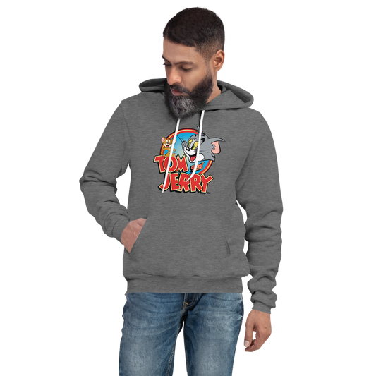 Tom and Jerry Logo Adult Fleece Hooded Sweatshirt-2