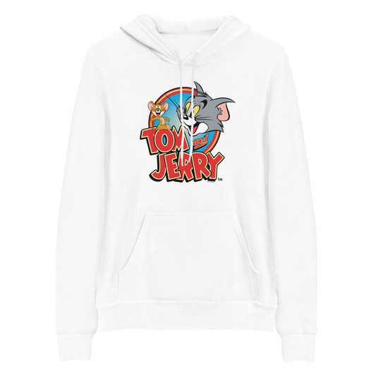 Tom and Jerry Logo Adult Fleece Hooded Sweatshirt-0