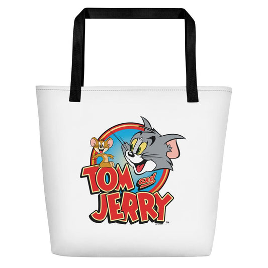 Tom & Jerry Logo Beach Bag-0