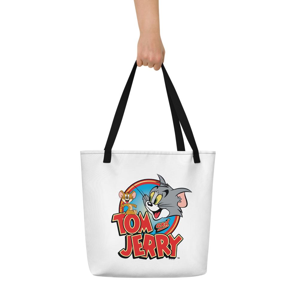 Tom & Jerry Logo Beach Bag