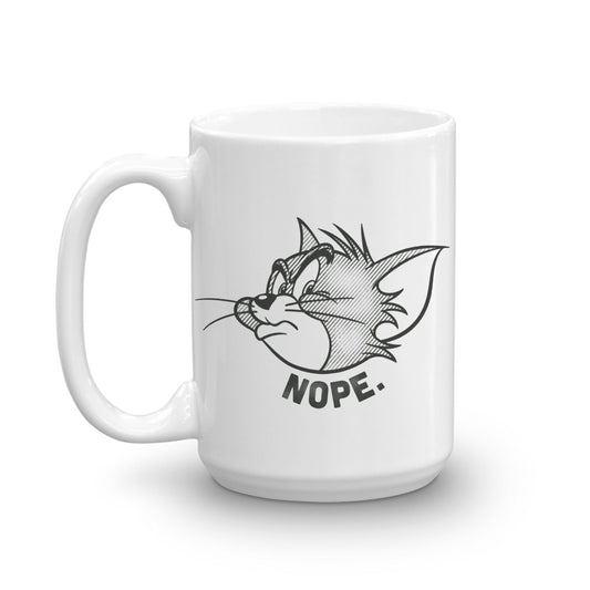 Tom and Jerry Nope. White Mug-2