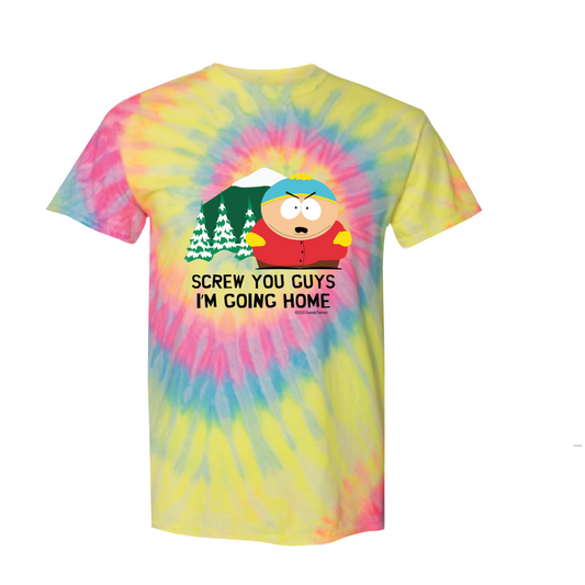 South Park Cartman Screw You Guys Tie-Dye Short Sleeve T-Shirt-0