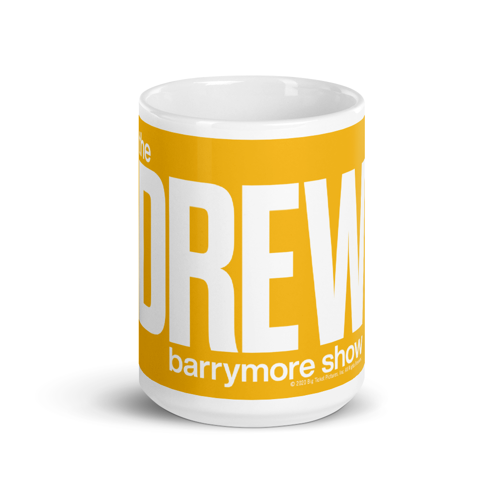 The Drew Barrymore Show Block Logo White Mug | Official CBS Entertainment Store