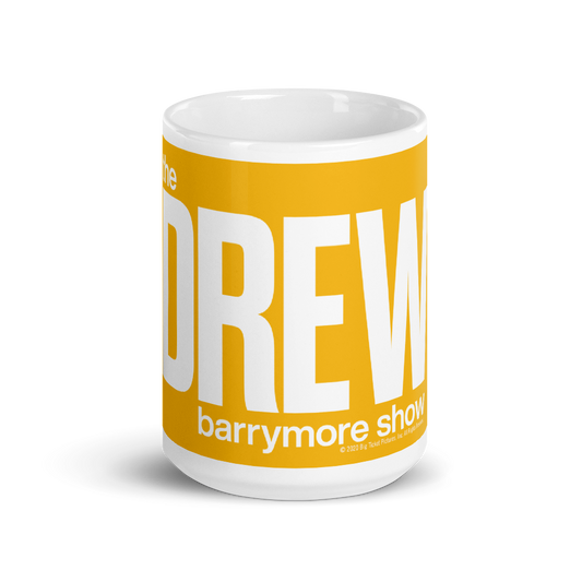 The Drew Barrymore Show Block Logo White Mug | Official CBS Entertainment Store-4