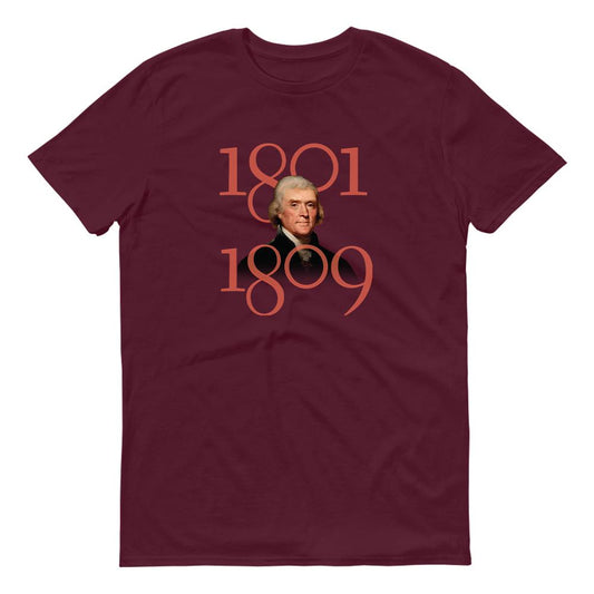 HISTORY Collection Thomas Jefferson Despotism to Liberty Portrait & Quote Adult Short Sleeve T-Shirt-0