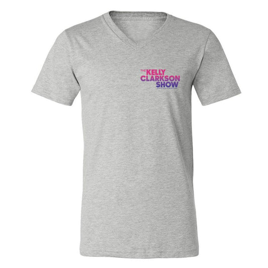 The Kelly Clarkson Show Multi-Color Left Chest Logo Adult V-Neck T-Shirt-1