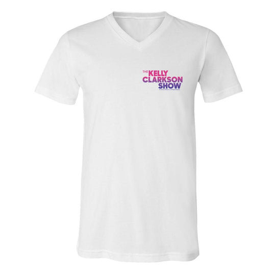 The Kelly Clarkson Show Multi-Color Left Chest Logo Adult V-Neck T-Shirt-0