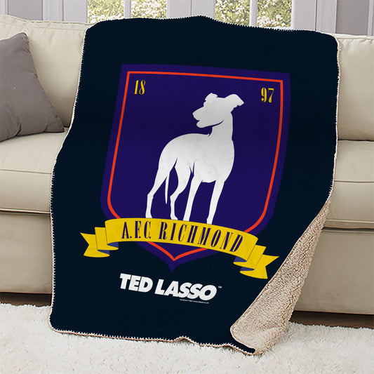 Ted Lasso A.F.C. Richmond Crest Sherpa Blanket-0