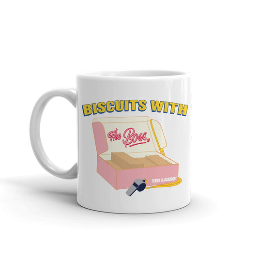 Ted Lasso Biscuits With The Boss White Mug-2