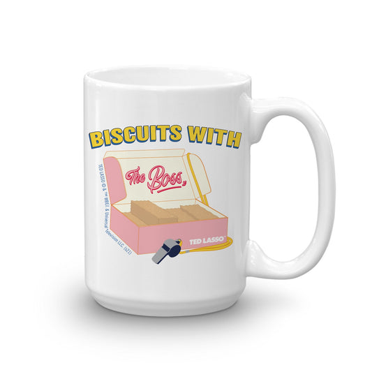 Ted Lasso Biscuits With The Boss White Mug-1