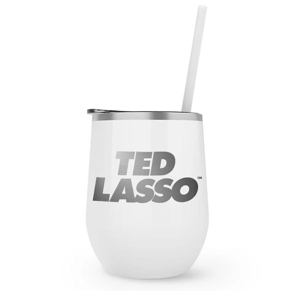 Ted Lasso Logo  Laser Engraved Wine Tumbler with Straw