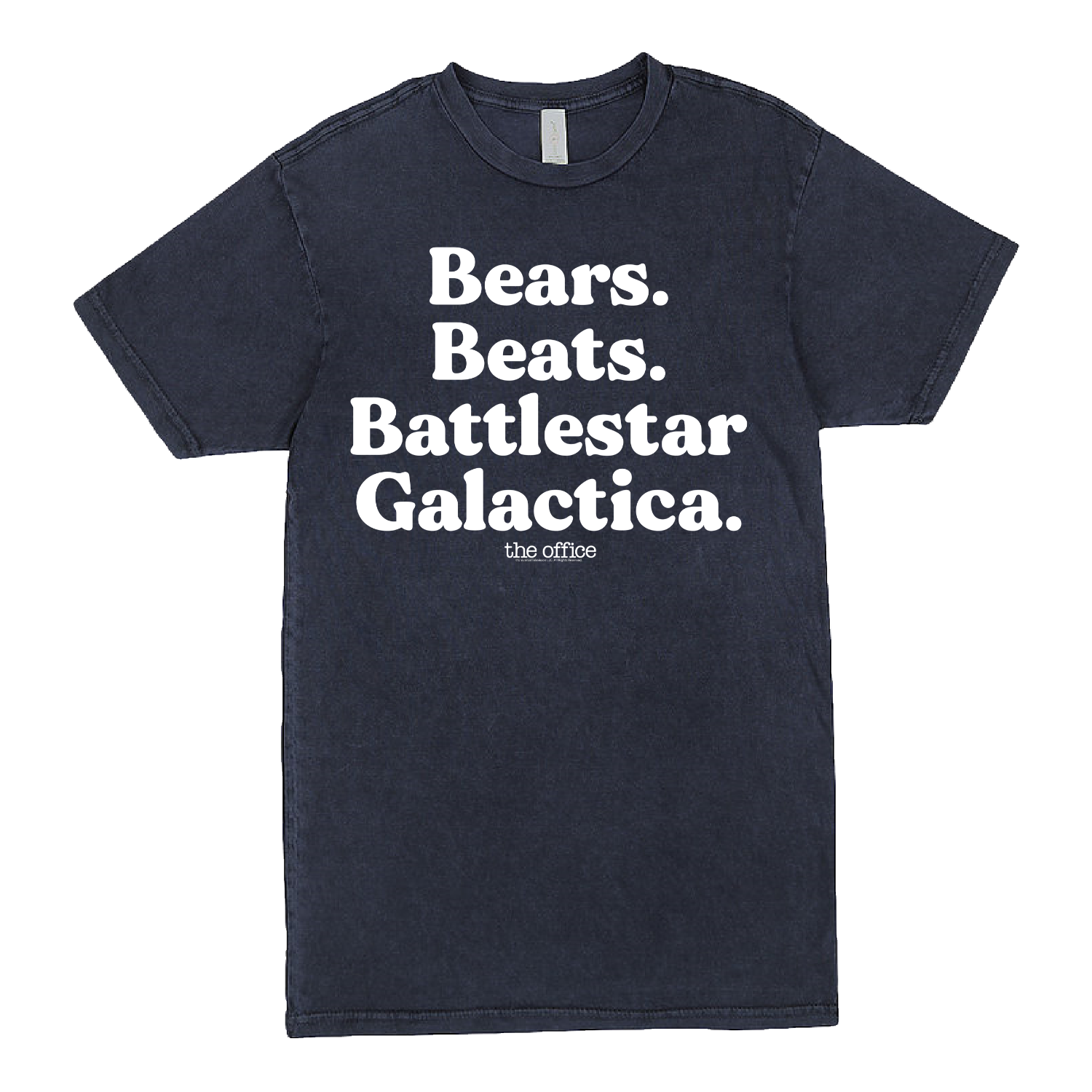 The Office Bears. Beats. Battlestar Galactica. Distressed Short Sleeve T-Shirt