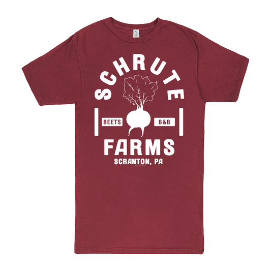 The Office Schrute Farms Distressed Short Sleeve T-Shirt-0