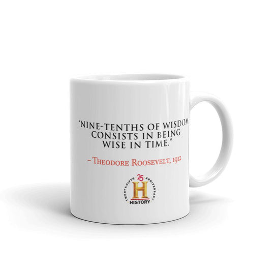 HISTORY Collection Theodore Roosevelt Nine-Tenths of Wisdom White Mug-1