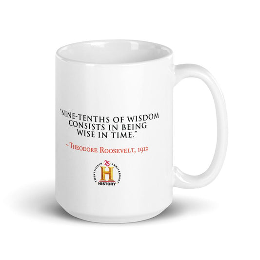 HISTORY Collection Theodore Roosevelt Nine-Tenths of Wisdom White Mug-3