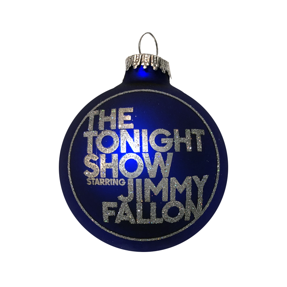 The Tonight Show Starring Jimmy Fallon Blue Glitter Ornament