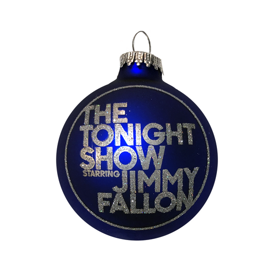 The Tonight Show Starring Jimmy Fallon Blue Glitter Ornament-0