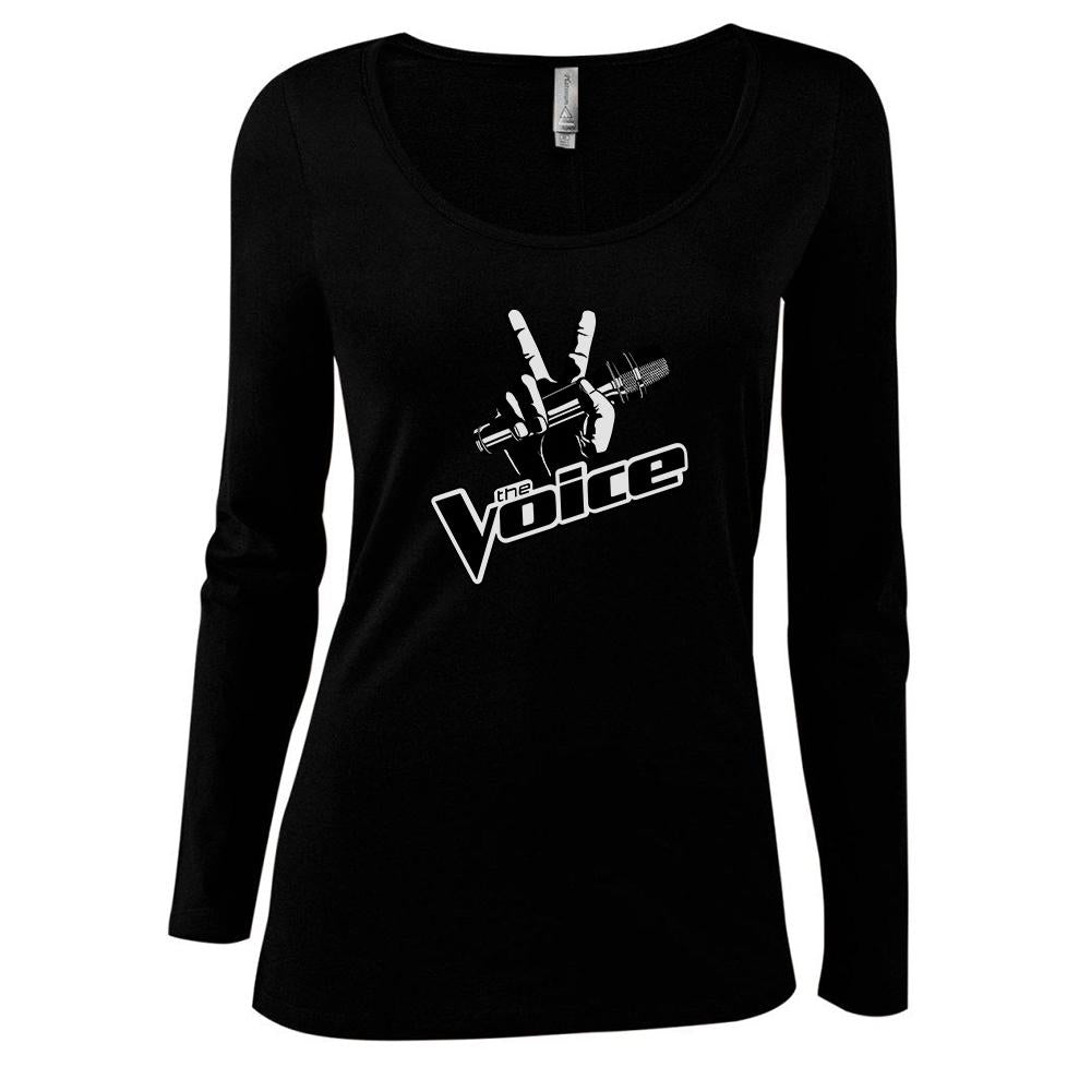 The Voice Logo Women's Scoop Neck Long Sleeve Shirt