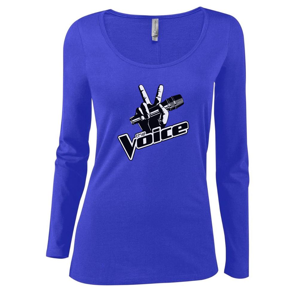 The Voice Logo Women's Scoop Neck Long Sleeve Shirt