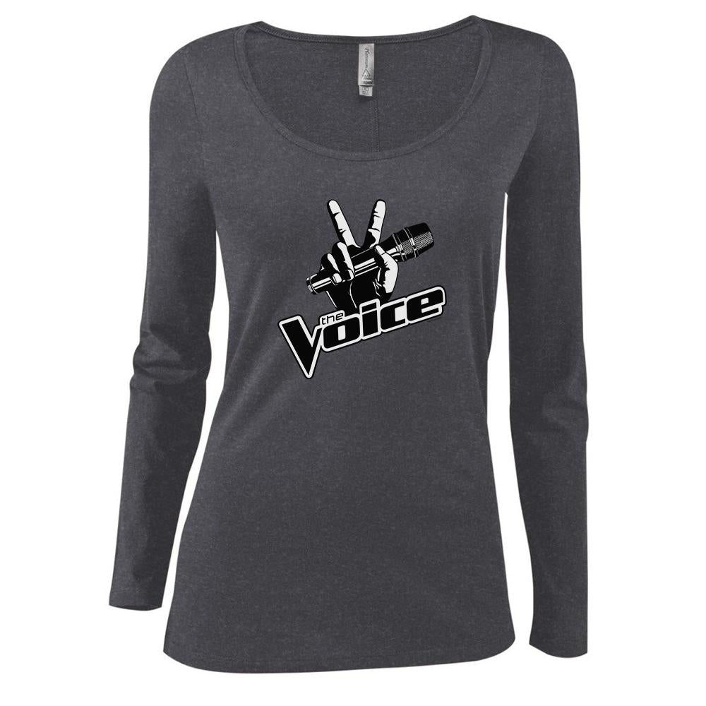 The Voice Logo Women's Scoop Neck Long Sleeve Shirt