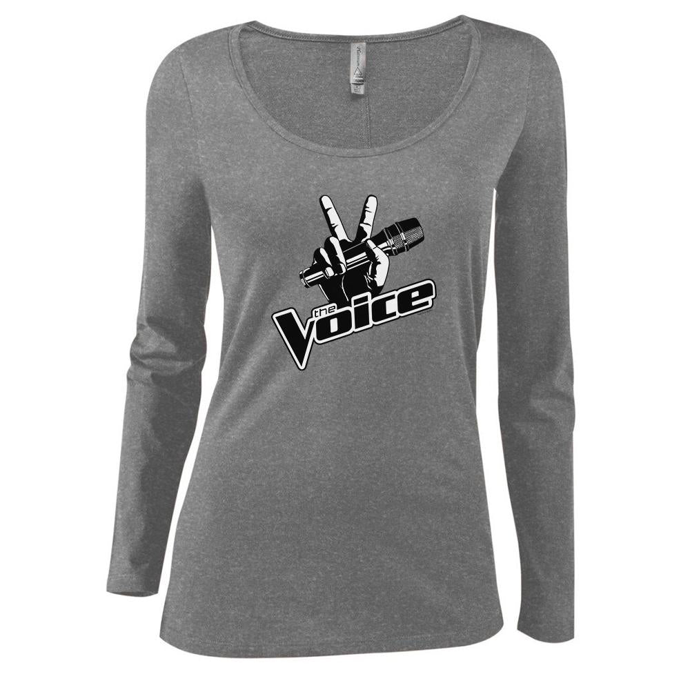 The Voice Logo Women's Scoop Neck Long Sleeve Shirt