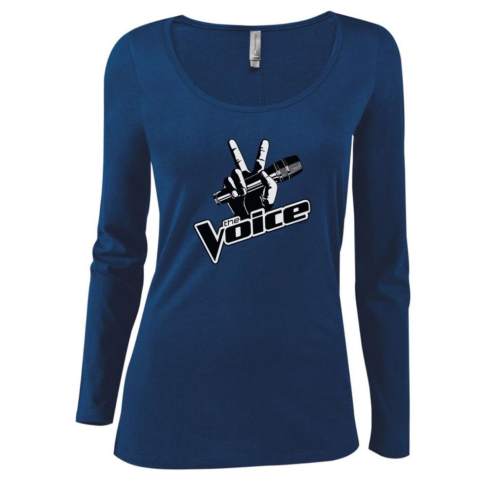 The Voice Logo Women's Scoop Neck Long Sleeve Shirt