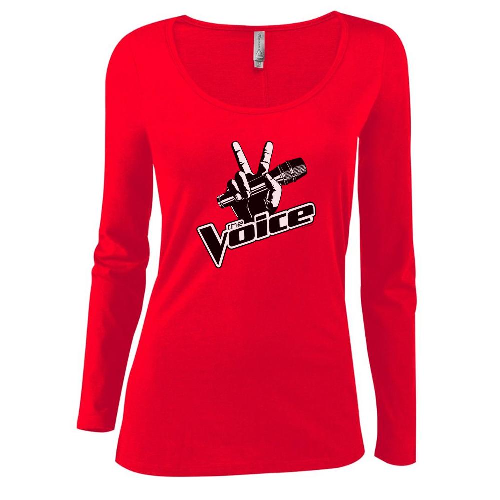 The Voice Logo Women's Scoop Neck Long Sleeve Shirt