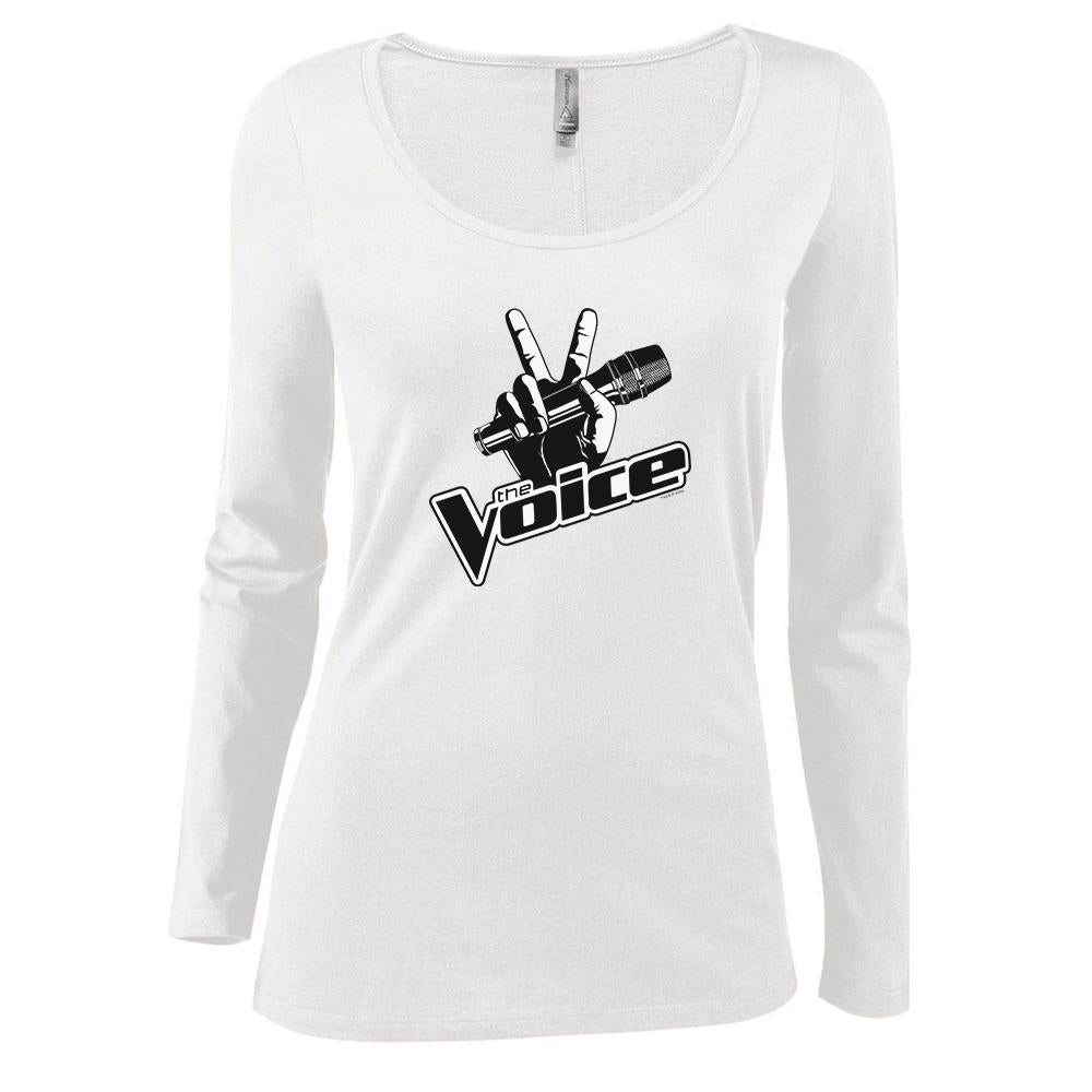 The Voice Logo Women's Scoop Neck Long Sleeve Shirt