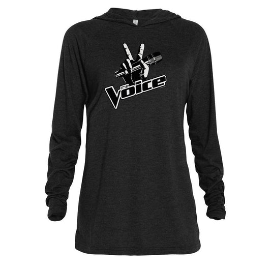 The Voice Logo Adult Tri-Blend Raglan Hoodie-0