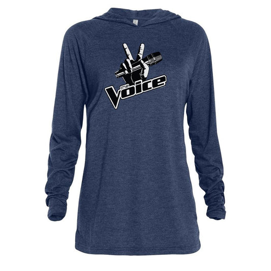 The Voice Logo Adult Tri-Blend Raglan Hoodie-2