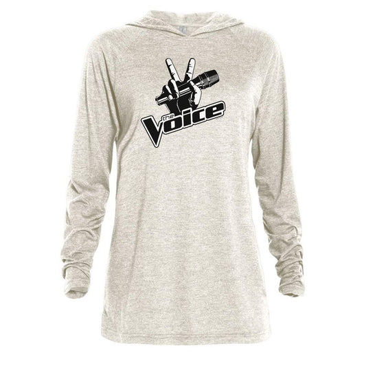 The Voice Logo Adult Tri-Blend Raglan Hoodie-3