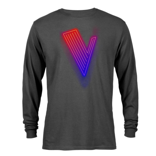 The Voice Neon Logo Adult Long Sleeve T-Shirt-1