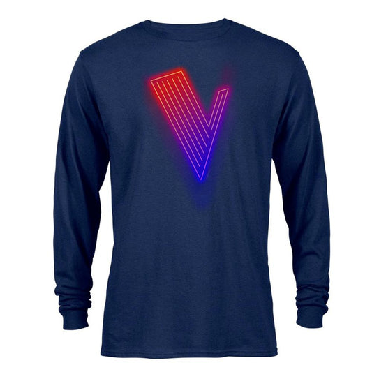 The Voice Neon Logo Adult Long Sleeve T-Shirt-2