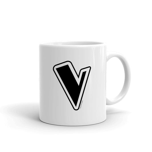 The Voice V Logo White Mug-0