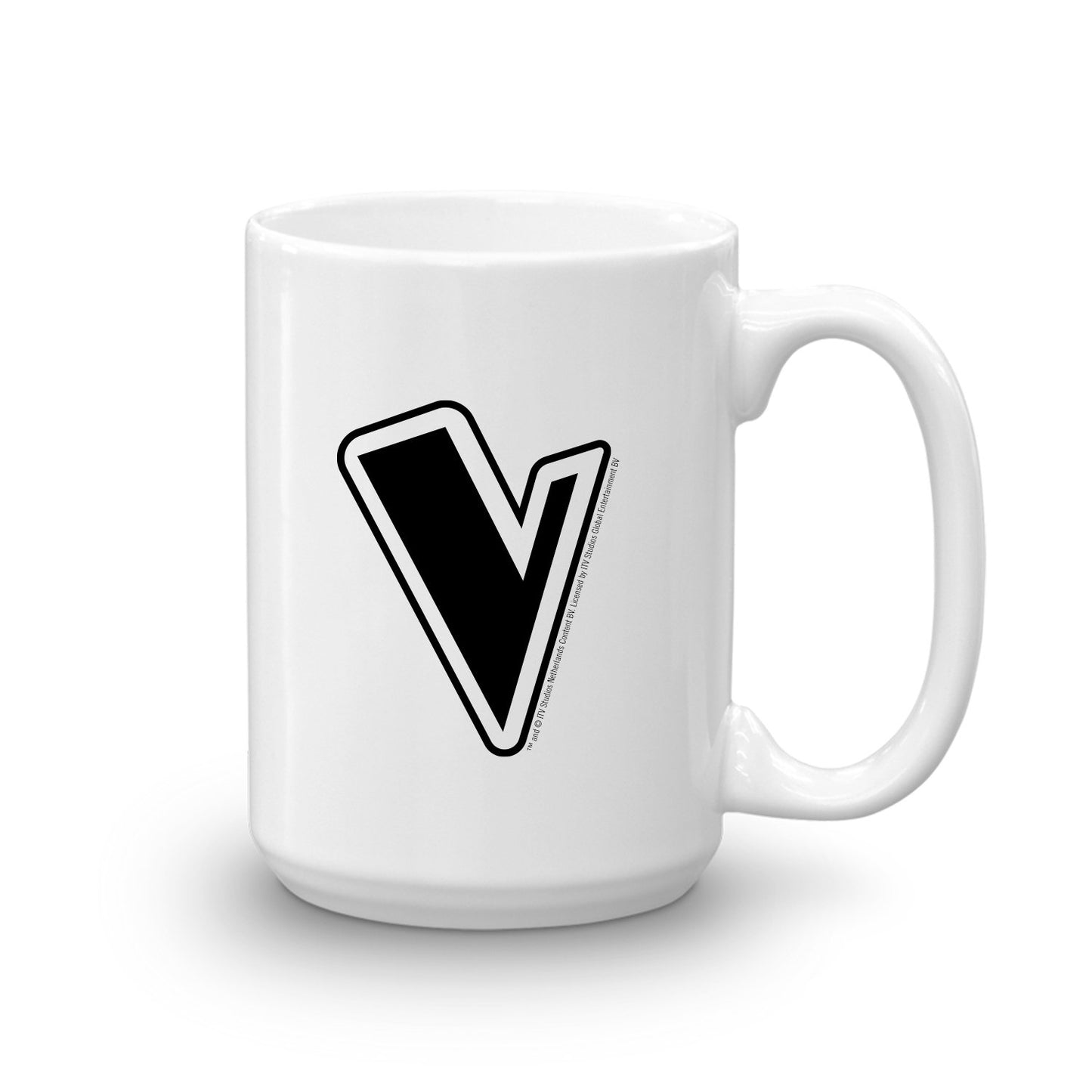 The Voice V Logo White Mug