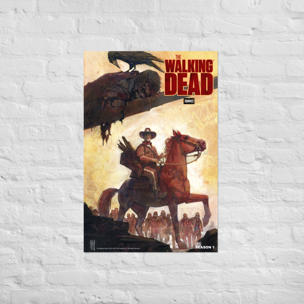 11 WEEKS OF TWD – SEASON 1 BY ALEX MALEEV – Premium Satin Poster