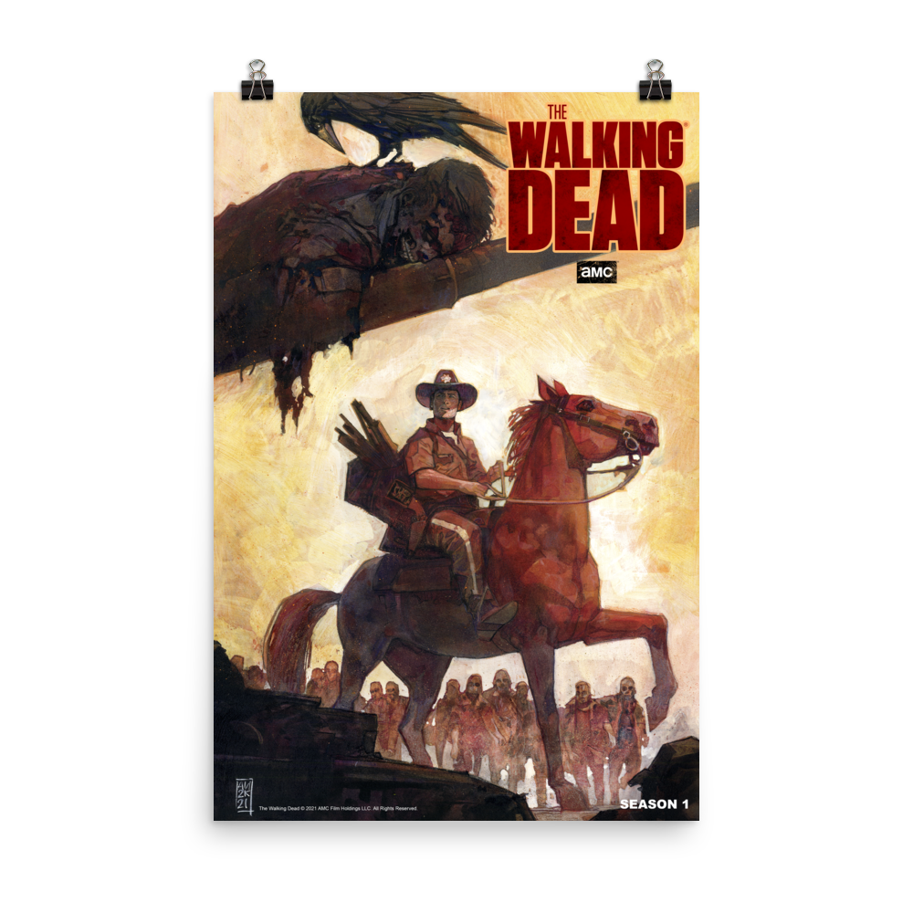 11 WEEKS OF TWD – SEASON 1 BY ALEX MALEEV – Premium Satin Poster