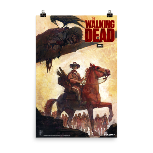 11 WEEKS OF TWD – SEASON 1 BY ALEX MALEEV – Premium Satin Poster-2