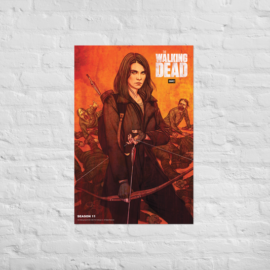 11 Weeks of TWD – Season 11 by Jenny Frison Premium Satin Poster-1