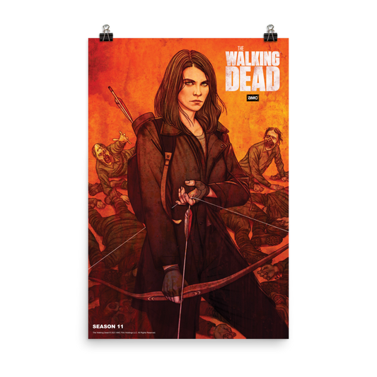 11 Weeks of TWD – Season 11 by Jenny Frison Premium Satin Poster-0