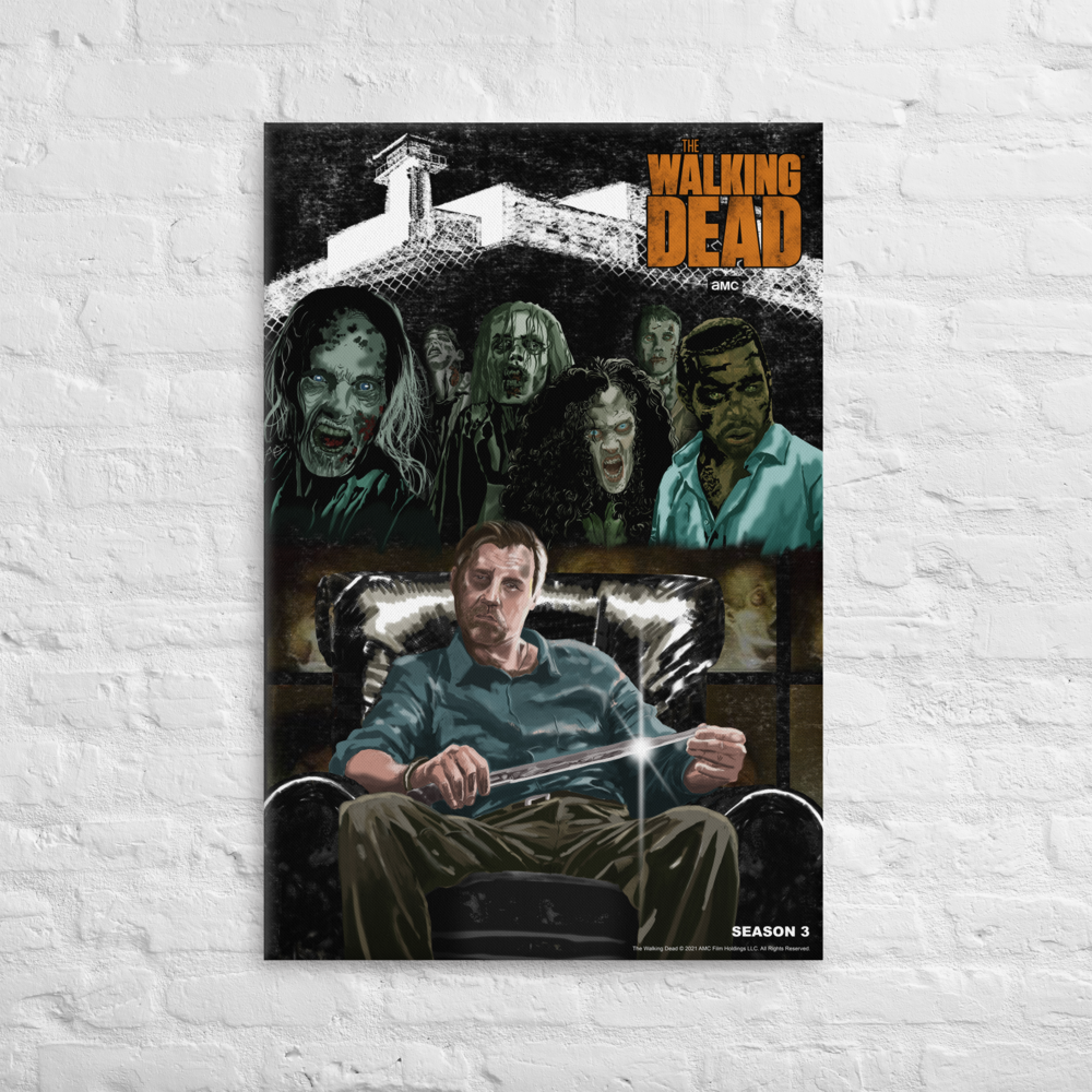 11 Weeks of TWD – Season 3 by Kirk A. Etienne Premium Gallery Wrapped Canvas