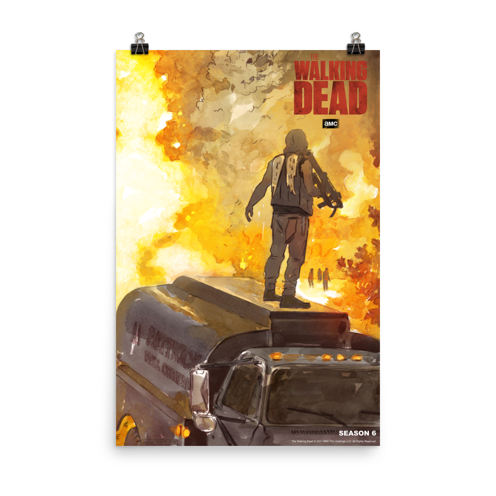 11 Weeks of TWD – Season 6 by Zelda Devon Premium Satin Poster