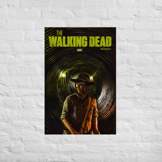 11 Weeks of TWD – Season 8 by Micheline Pitt Premium Satin Poster-1