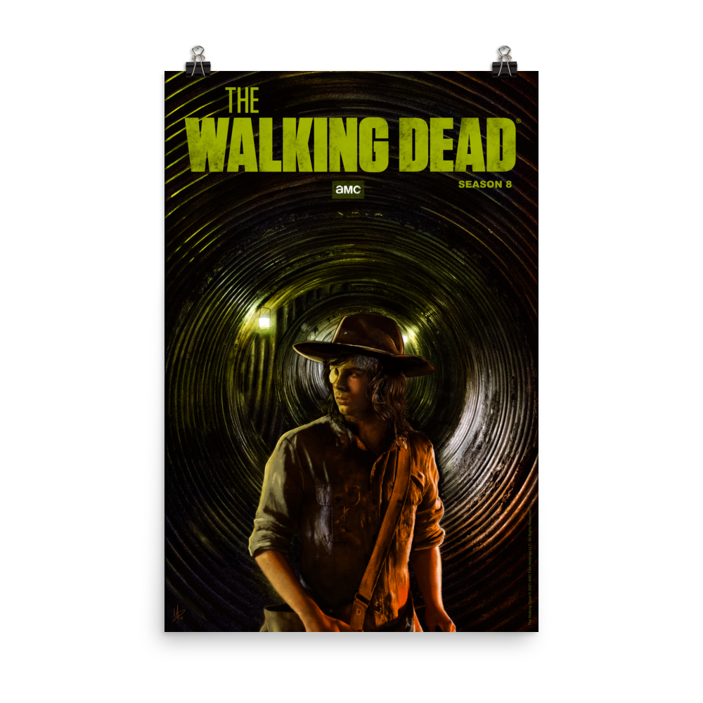 11 Weeks of TWD – Season 8 by Micheline Pitt Premium Satin Poster