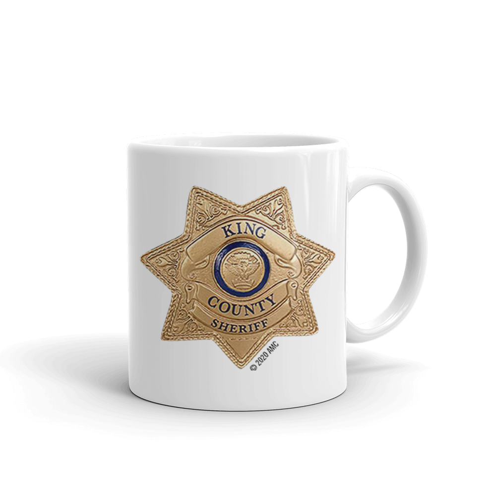 The Walking Dead Personalized Sheriff's Badge Black Mug