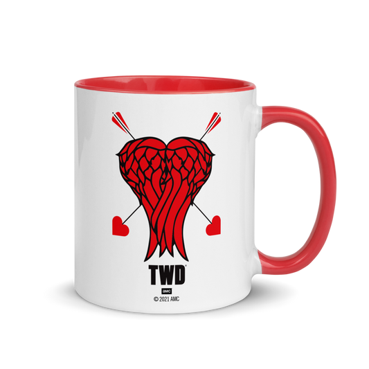 The Walking Dead Daryl Heart Wings Two-Tone Mug-1