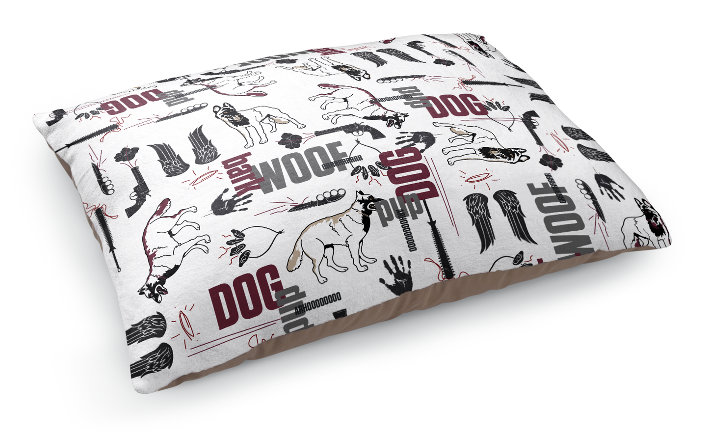 The Walking Dead Dog Pattern Pet Bed