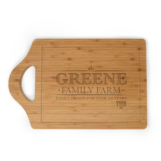 The Walking Dead Greene Family Farm Laser Engraved Cutting Board-0