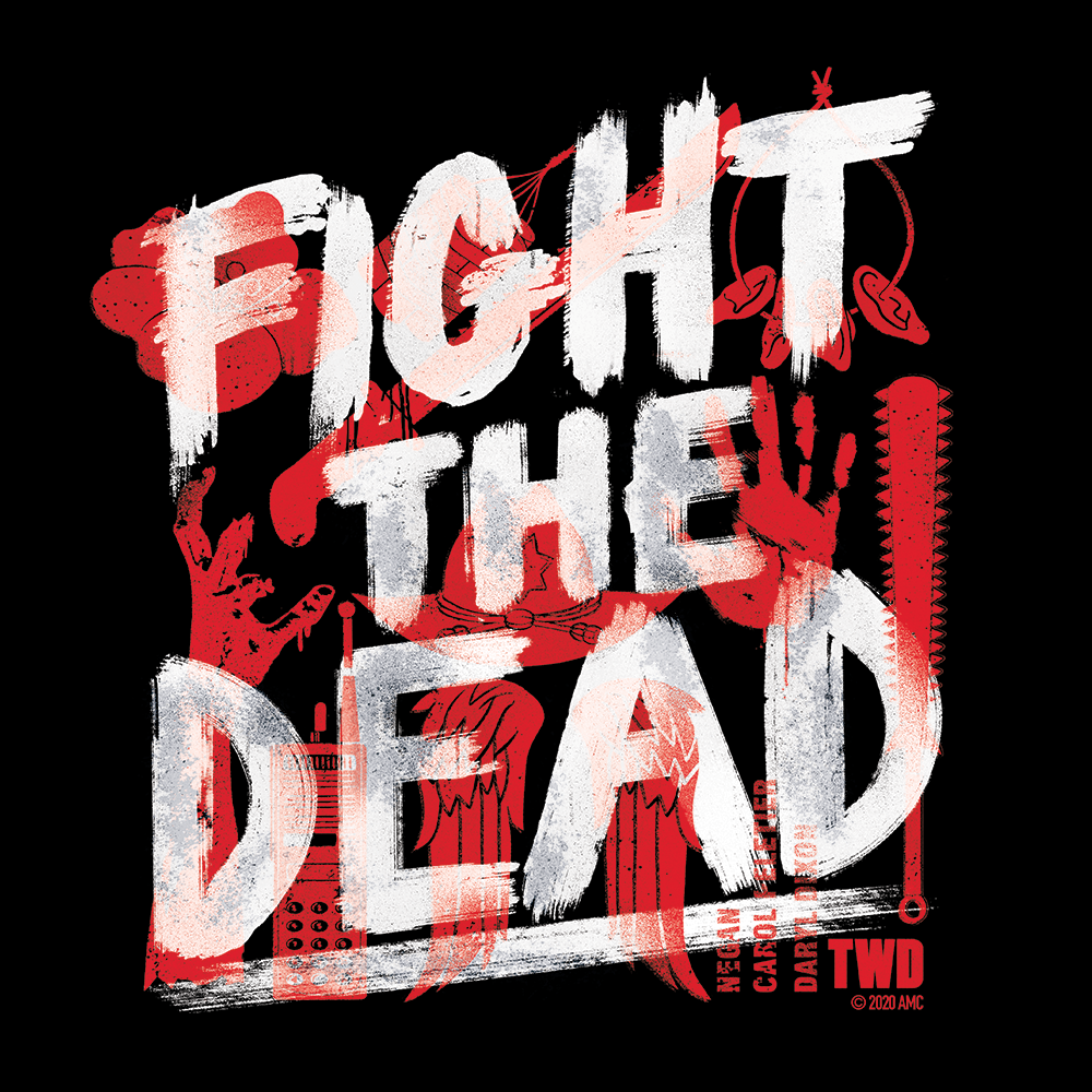 The Walking Dead Fight The Dead Adult Short Sleeve T-Shirt